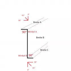 Edelstahl Fußleiste Raute geprägt 1mm stark